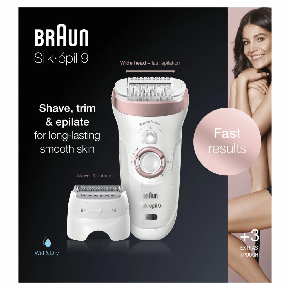 Braun Epilator Silk-épil 9 9-720 Wit / Roségoud 3 Braun Epilator Silk-épil 9 9-720 Wit / Roségoud