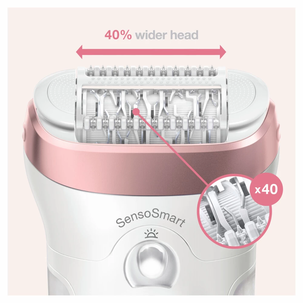 Braun Epilator Silk-épil 9 9-720 Wit / Roségoud 7 Braun Epilator Silk-épil 9 9-720 Wit / Roségoud - Afbeelding 5
