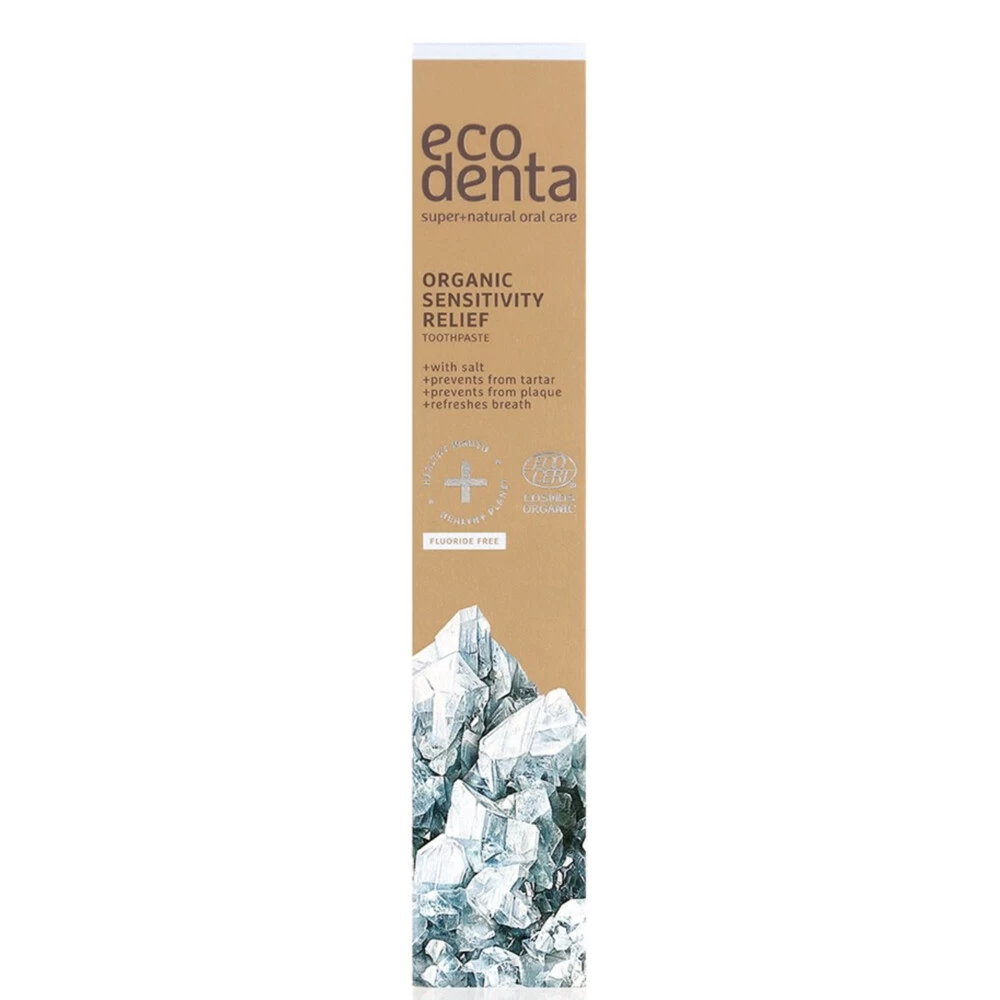 3x Ecodenta Tandpasta Organic Sensitive Relief 3 3x Ecodenta Tandpasta Organic Sensitive Relief