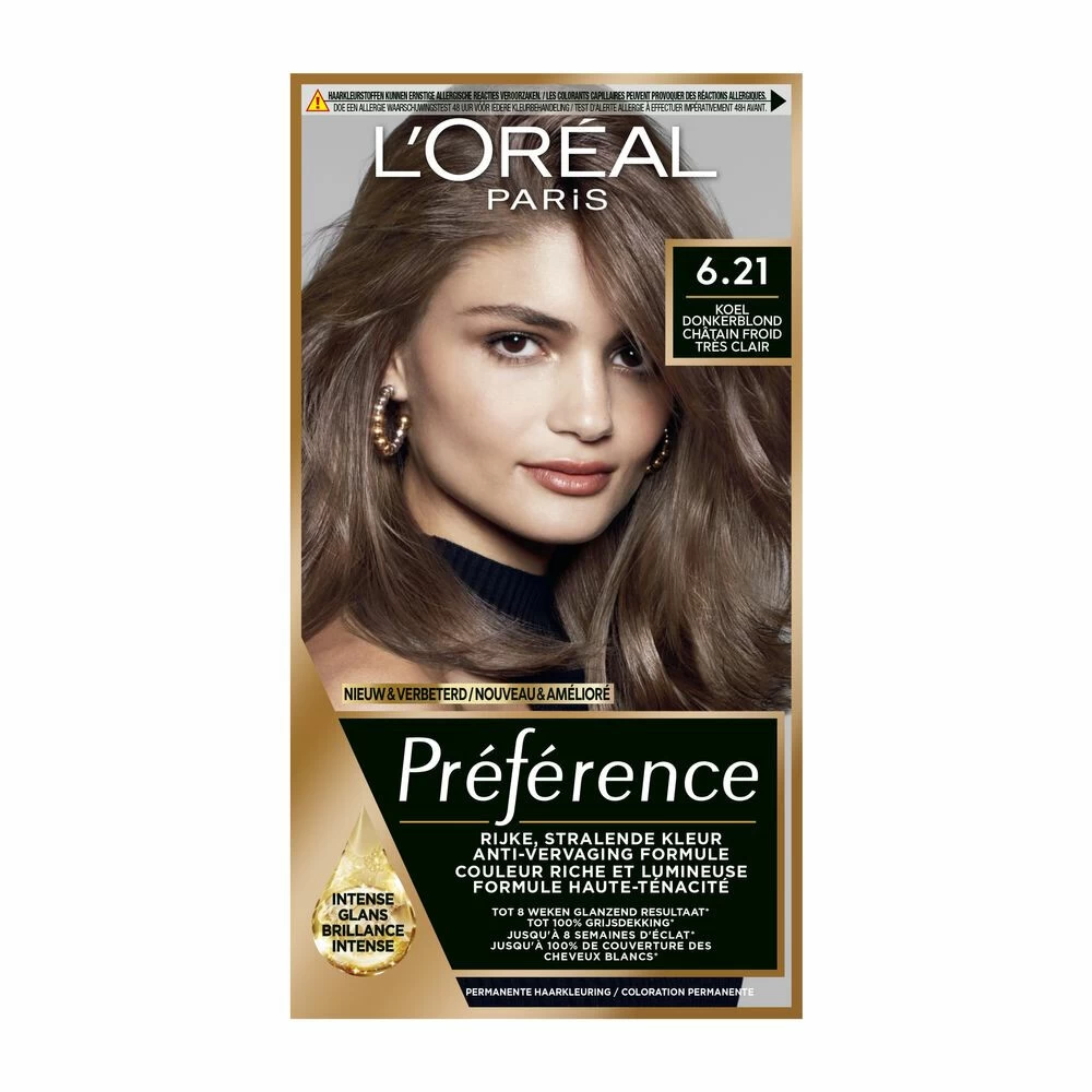 L'Oreal Lu0027Oréal Preference Haarkleuring 6.21 Zurich - Zeer Licht Koel Bruin 3 L'Oreal Lu0027Oréal Preference Haarkleuring 6.21 Zurich - Zeer Licht Koel Bruin