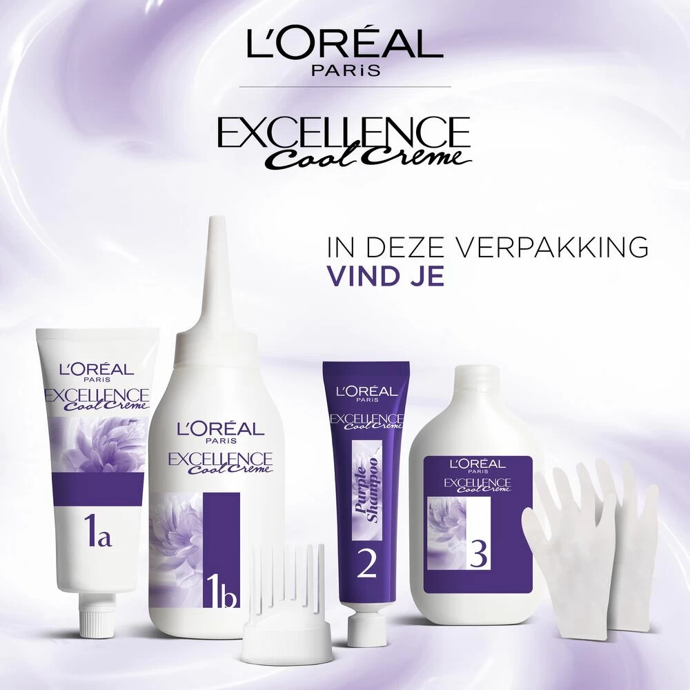 L'Oreal Lu0027Oréal Excellence Cool Cream 5.11 - Ultra Ash Lichtbruin 4 L'Oreal Lu0027Oréal Excellence Cool Cream 5.11 - Ultra Ash Lichtbruin - Afbeelding 2