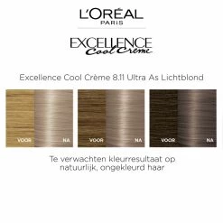 L'Oreal Lu0027Oréal Excellence Cool Cream 8.11 - Ultra Ash Lichtblond -Verzorgingsproducten Winkel 1011794 4