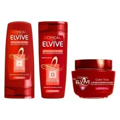 L'Oreal Lu0027Oréal Elvive Color Vive Shampoo, Conditioner En Haarmasker Pakket