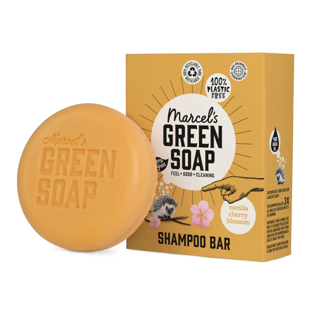 3x Marcelu0027s Green Soap Shampoobar Vanilla & Cherry Blossom 4 3x Marcelu0027s Green Soap Shampoobar Vanilla & Cherry Blossom - Afbeelding 2