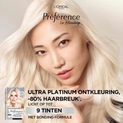 L'Oreal Lu0027Oréal Preference Haarkleuring Ultra Platinum - Platinum Blond - Ontkleuring 8 L'Oreal Lu0027Oréal Preference Haarkleuring Ultra Platinum - Platinum Blond - Ontkleuring -Verzorgingsproducten Winkel 1018806 3