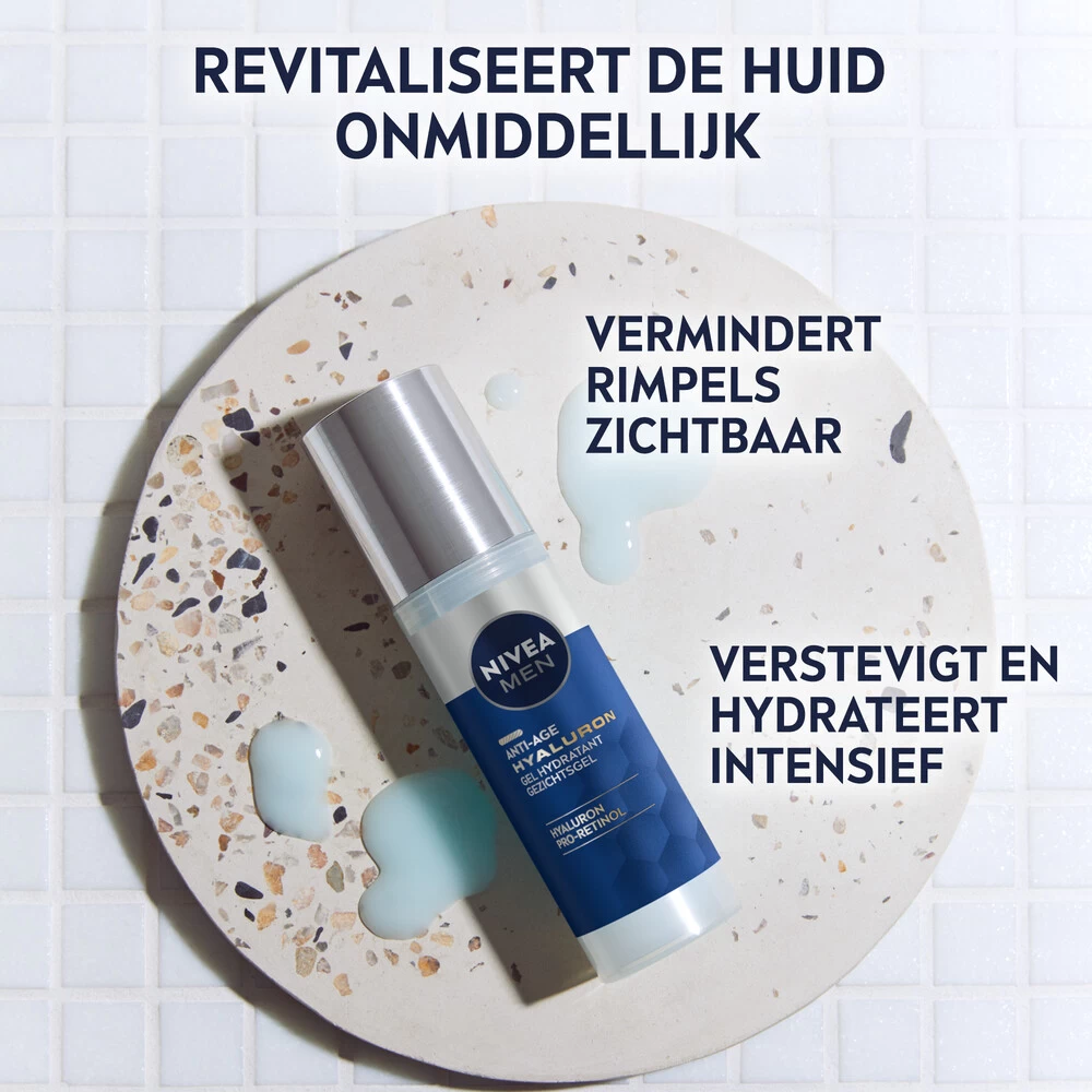 Nivea Men Hyaluron Hydraterende Anti-Age Gezichtsgel 4 Nivea Men Hyaluron Hydraterende Anti-Age Gezichtsgel - Afbeelding 2
