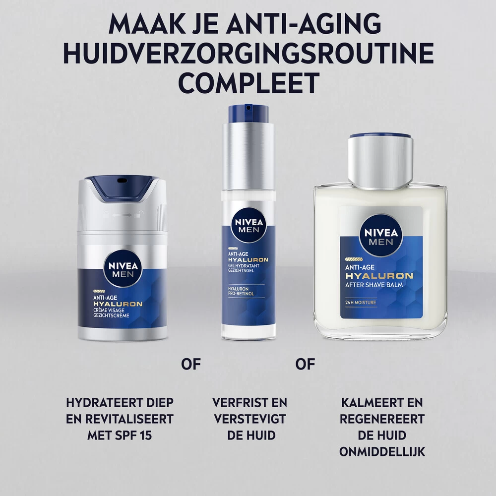 Nivea Men Hyaluron Hydraterende Anti-Age Gezichtsgel 8 Nivea Men Hyaluron Hydraterende Anti-Age Gezichtsgel - Afbeelding 6