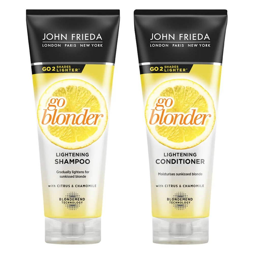 John Frieda Sheer Blonde Go Blonder Shampoo + Conditioner Pakket 3 John Frieda Sheer Blonde Go Blonder Shampoo + Conditioner Pakket