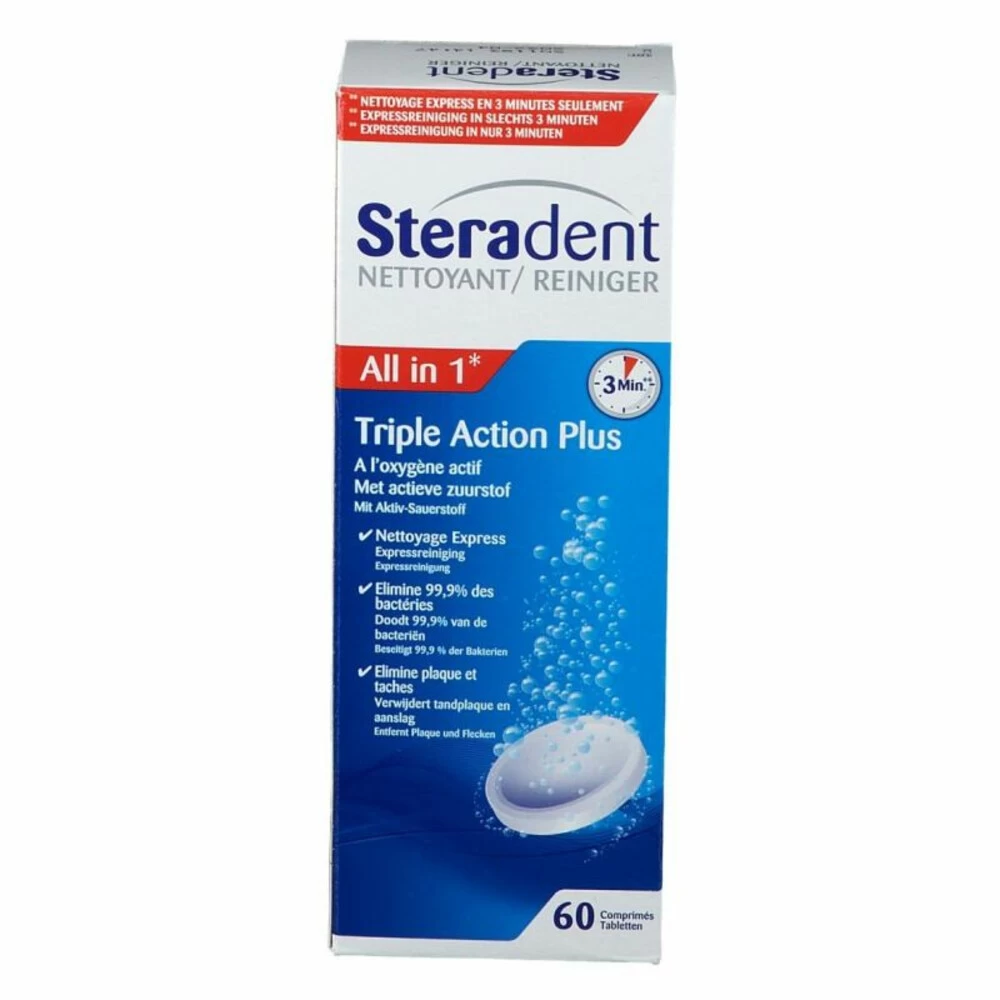 3x Steradent Triple Action Plus 60 3 3x Steradent Triple Action Plus 60