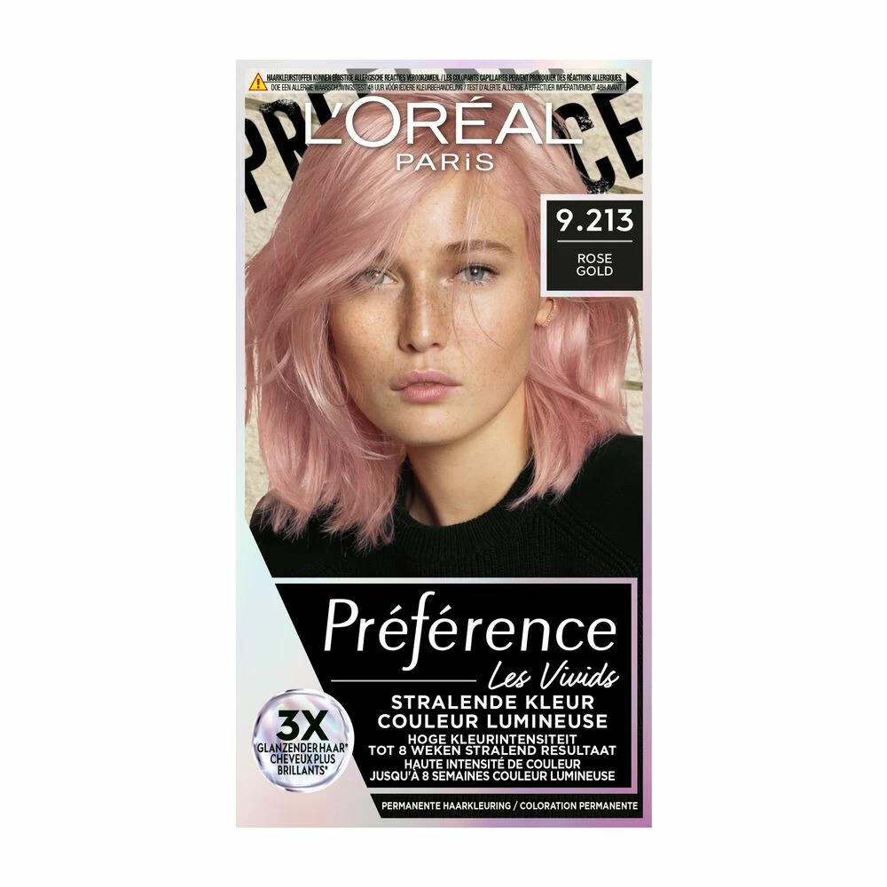 L'Oreal Lu0027Oréal Preference Vivids Haarkleuring 9.213 Rose Gold 3 L'Oreal Lu0027Oréal Preference Vivids Haarkleuring 9.213 Rose Gold
