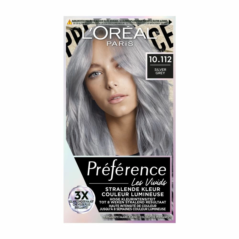 L'Oreal Lu0027Oréal Preference Vivids Haarkleuring 10.112 Silver Grey 3 L'Oreal Lu0027Oréal Preference Vivids Haarkleuring 10.112 Silver Grey