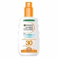 Garnier Ambre Solaire Invisible Protect Refresh Transparante Bronze Zonnebrandspray SPF 30 Vitamine E & Aloë Vera