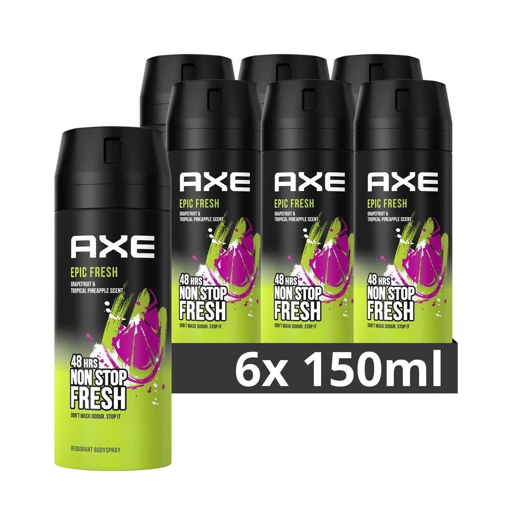 6x Axe Deodorant En Bodyspray Epic Fresh 3 6x Axe Deodorant En Bodyspray Epic Fresh