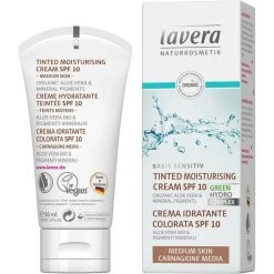 Lavera Basis Sensitiv Getinte Dagcreme/ Hydraterende Crème/ Medium
