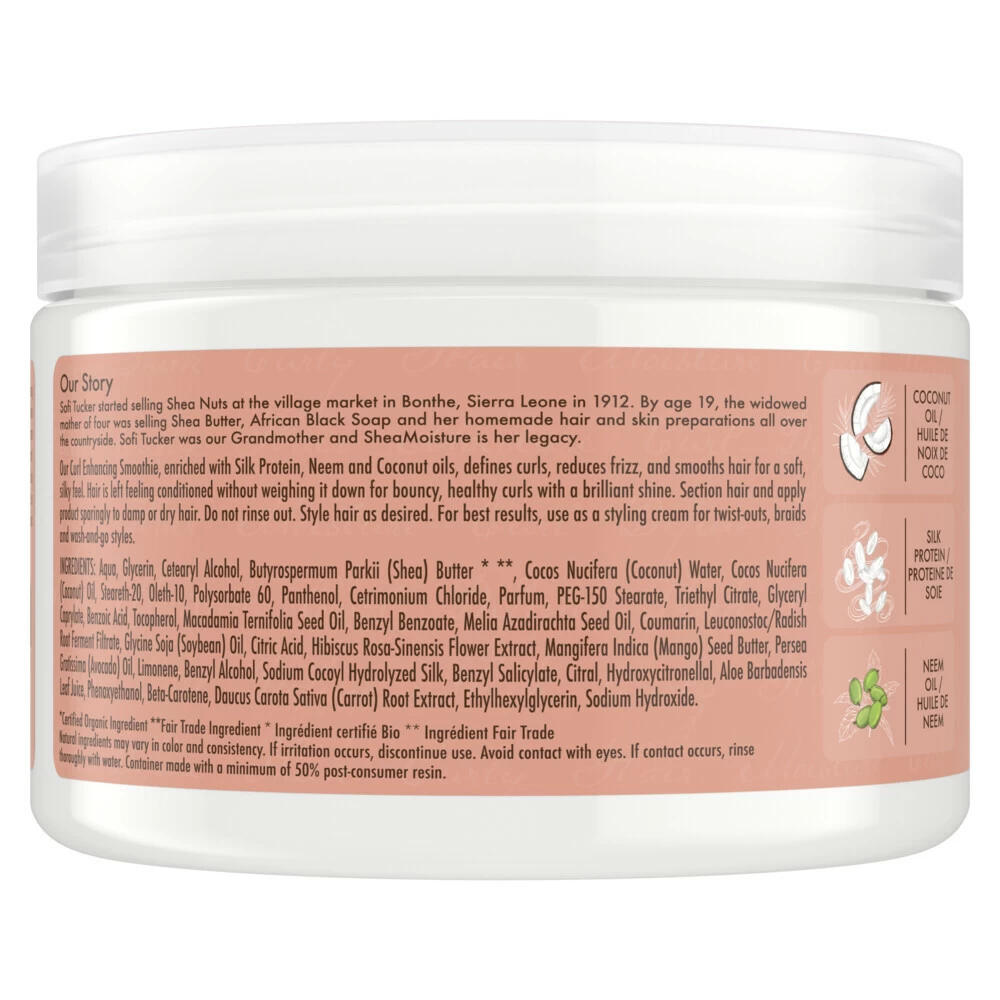 Shea Moisture Coconut & Hibiscus Curl Enhancing Smoothie 4 Shea Moisture Coconut & Hibiscus Curl Enhancing Smoothie - Afbeelding 2