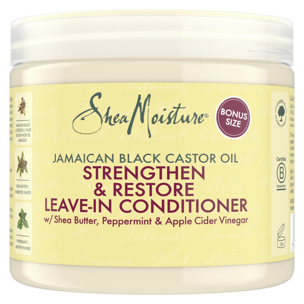 Shea Moisture Jamaican Black Strengthen & Restore Leave-In Conditioner 3 Shea Moisture Jamaican Black Strengthen & Restore Leave-In Conditioner