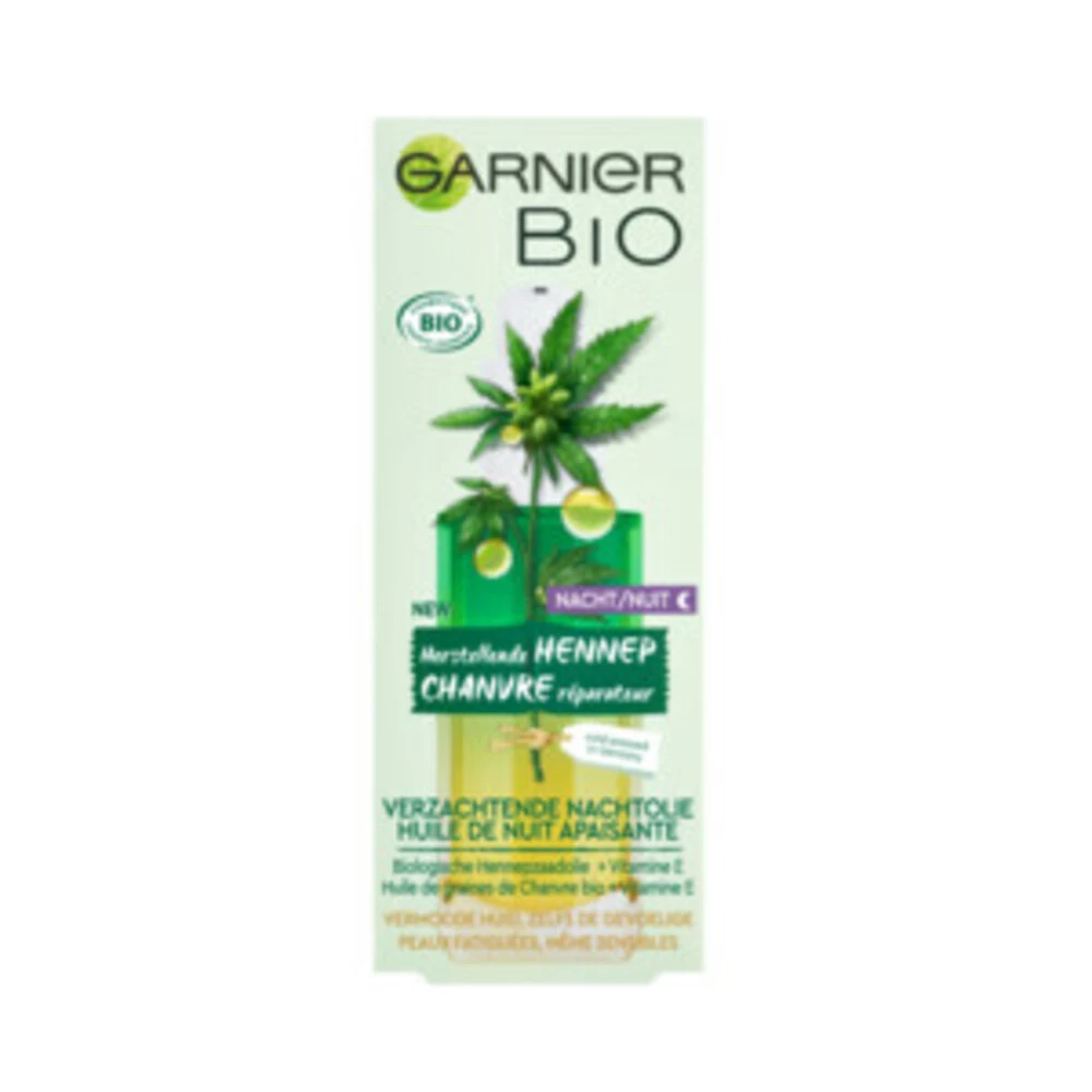 Garnier Bio Verzachtende Hennep Nachtolie 4 Garnier Bio Verzachtende Hennep Nachtolie - Afbeelding 2