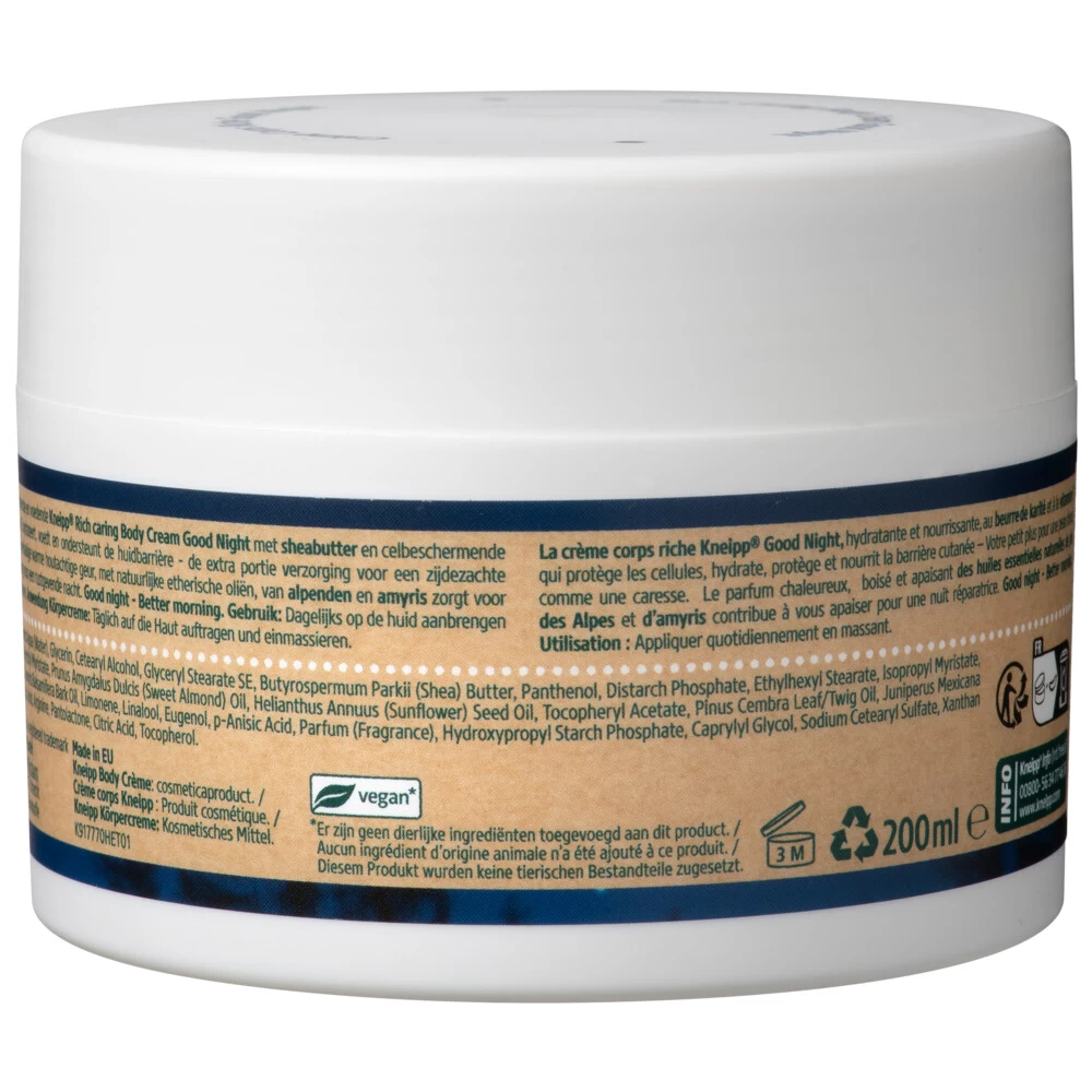 Kneipp Rich Caring Bodycrème Good Night 4 Kneipp Rich Caring Bodycrème Good Night - Afbeelding 2