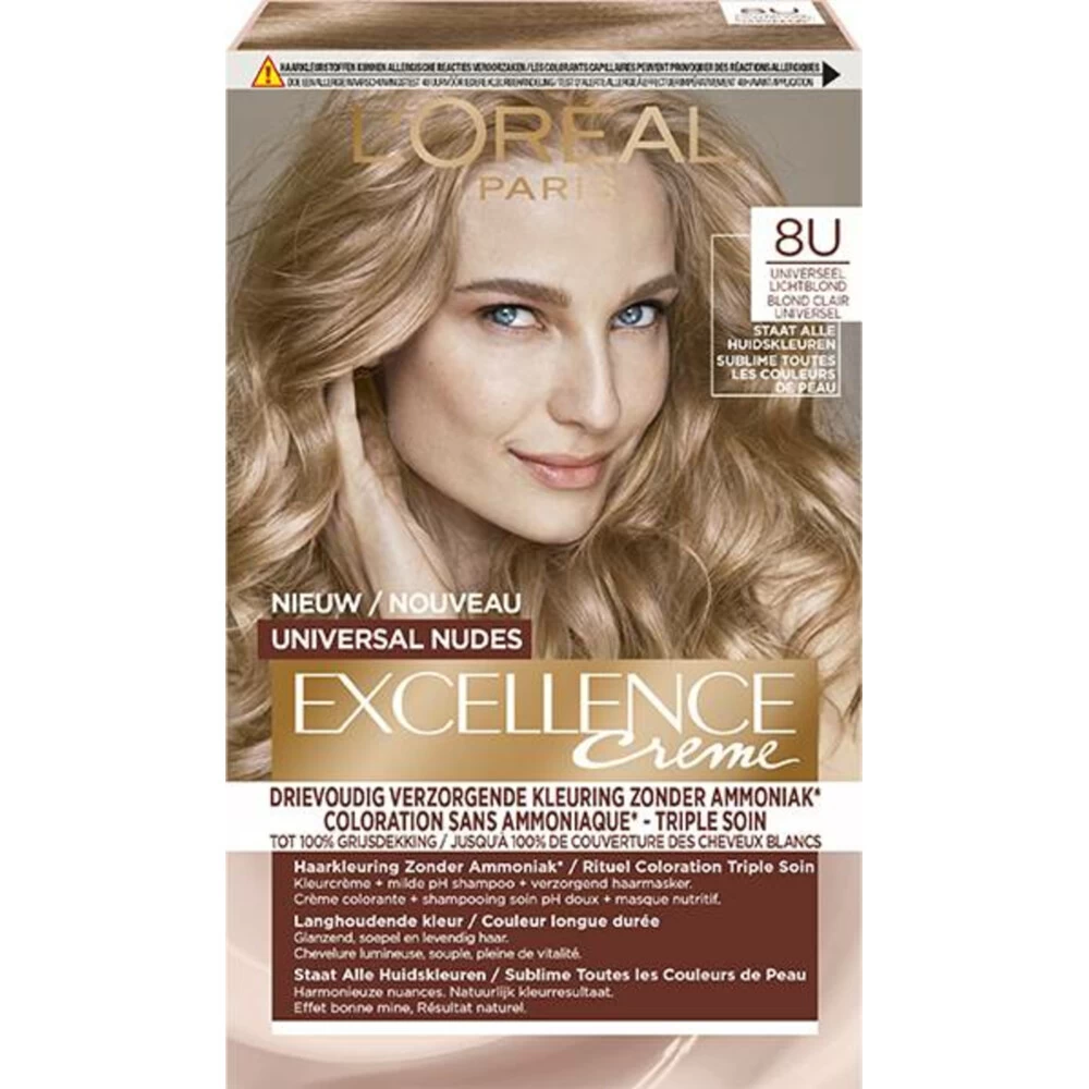 L'Oreal Lu0027Oréal Excellence Creme Universal Nudes 8U Universeel Middenbruin 3 L'Oreal Lu0027Oréal Excellence Creme Universal Nudes 8U Universeel Middenbruin