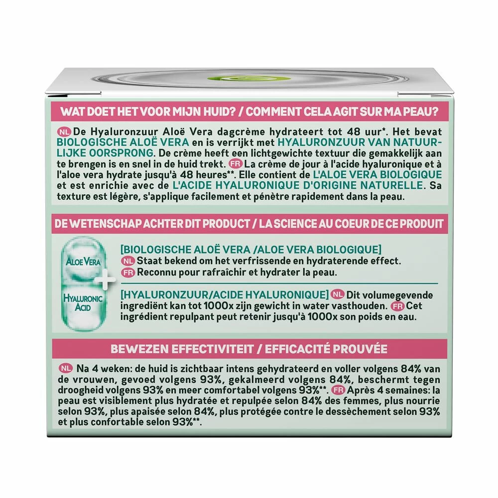 Garnier SkinActive Hyaluronzuur Aloë Vera Hydraterende Dagcrème 4 Garnier SkinActive Hyaluronzuur Aloë Vera Hydraterende Dagcrème - Afbeelding 2