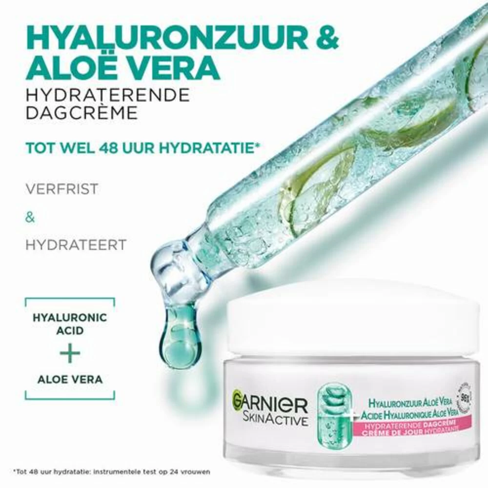 Garnier SkinActive Hyaluronzuur Aloë Vera Hydraterende Dagcrème 6 Garnier SkinActive Hyaluronzuur Aloë Vera Hydraterende Dagcrème - Afbeelding 4