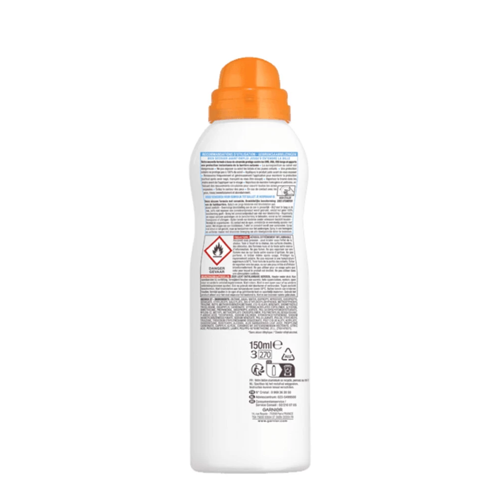 Garnier Ambre Solaire Sensitive Expert+ Beschermende Mist Spray SPF 50+ 4 Garnier Ambre Solaire Sensitive Expert+ Beschermende Mist Spray SPF 50+ - Afbeelding 2