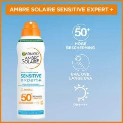 Garnier Ambre Solaire Sensitive Expert+ Beschermende Mist Spray SPF 50+ 8 Garnier Ambre Solaire Sensitive Expert+ Beschermende Mist Spray SPF 50+ -Verzorgingsproducten Winkel 1067267 3