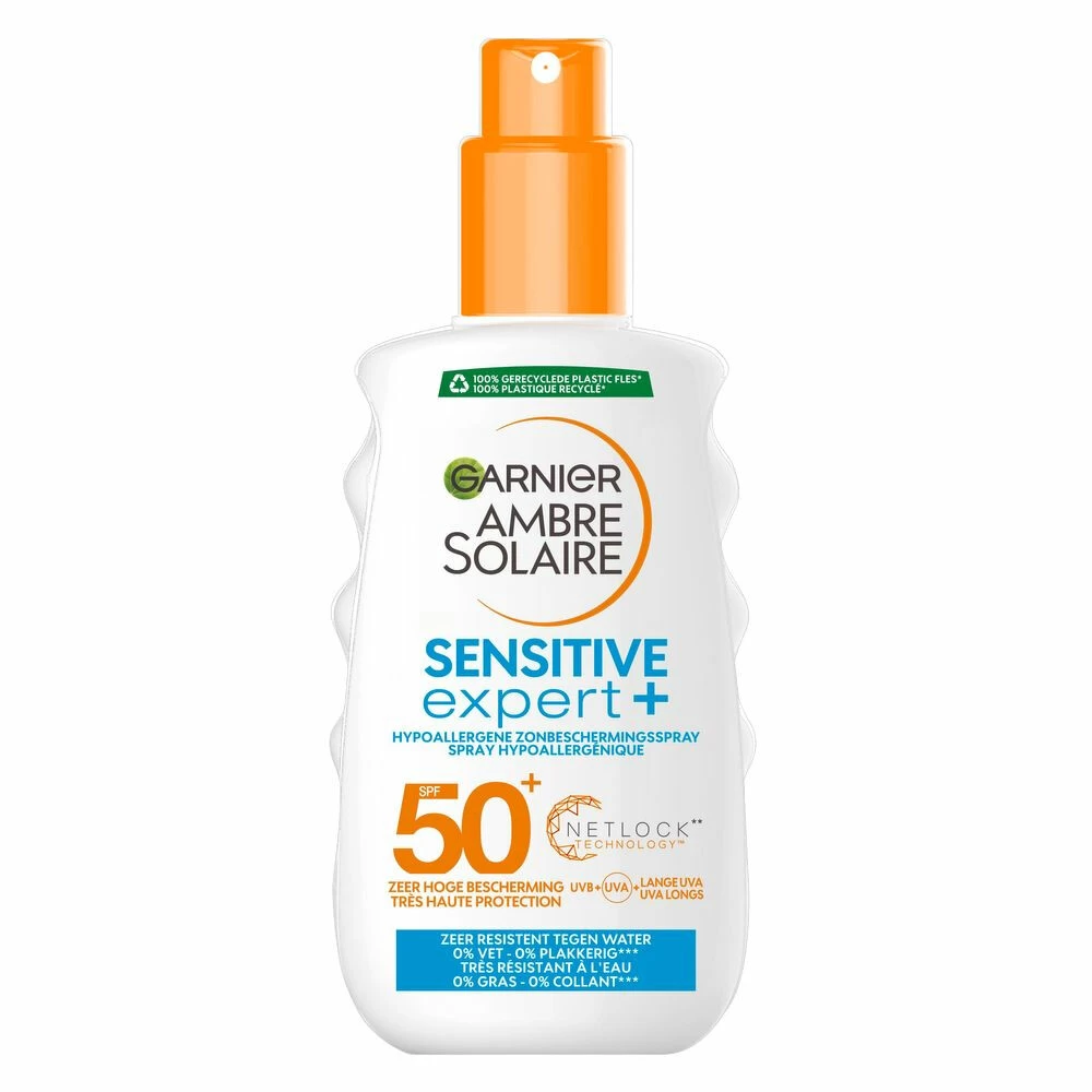 Garnier Ambre Solaire Sensitive Expert+ Zonnebrandspray SPF 50+ 3 Garnier Ambre Solaire Sensitive Expert+ Zonnebrandspray SPF 50+