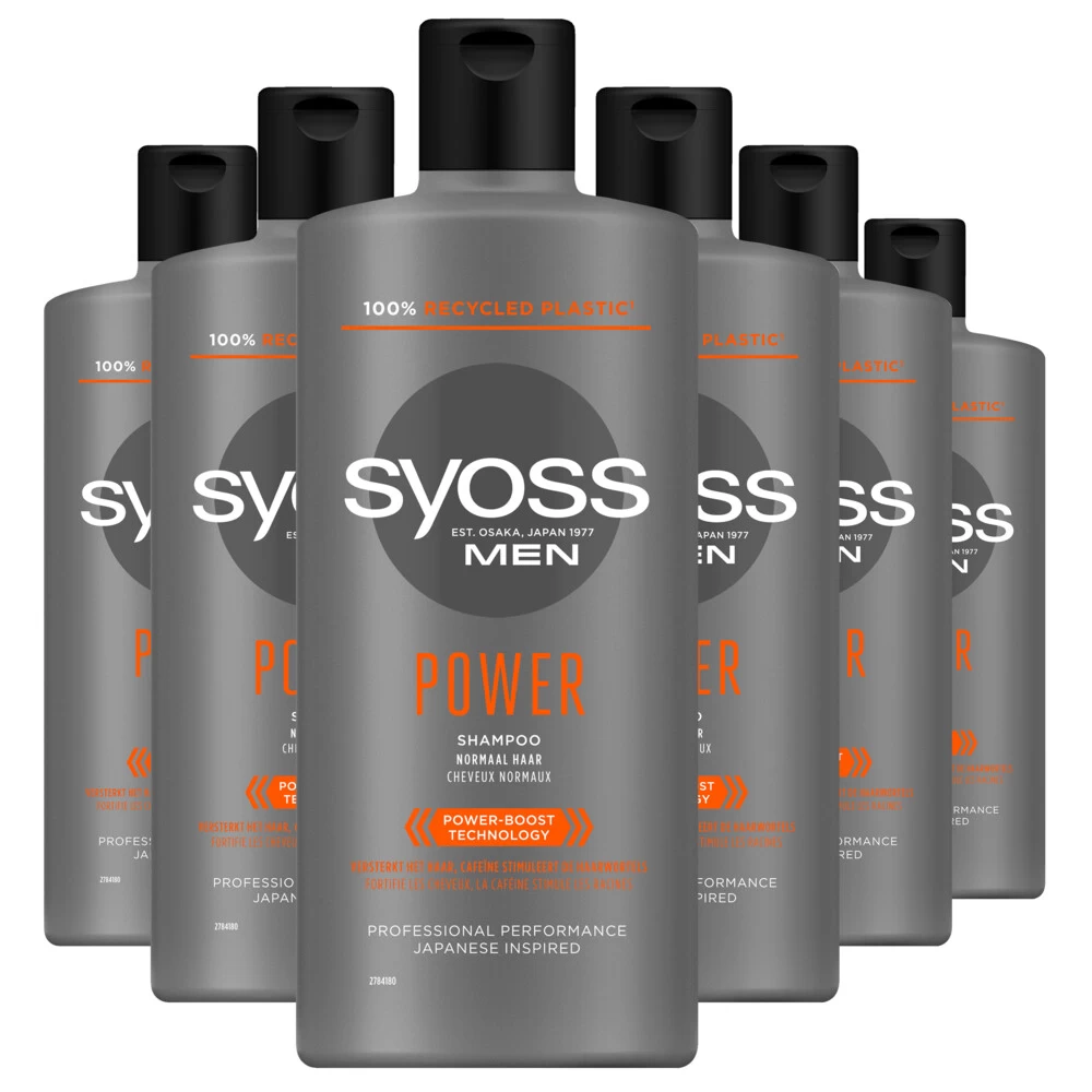 6x Syoss Men Power Shampoo 3 6x Syoss Men Power Shampoo