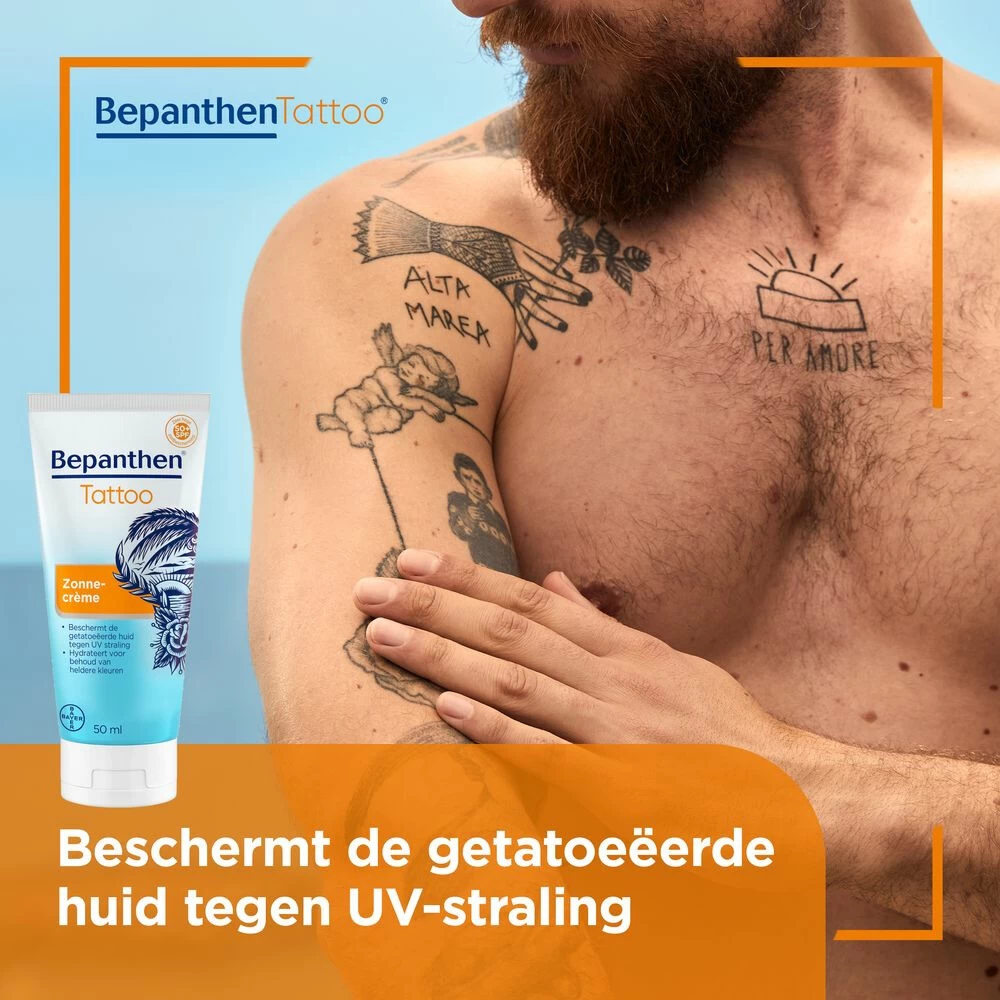 Bepanthen Tattoo Zonnecrème 4 Bepanthen Tattoo Zonnecrème - Afbeelding 2