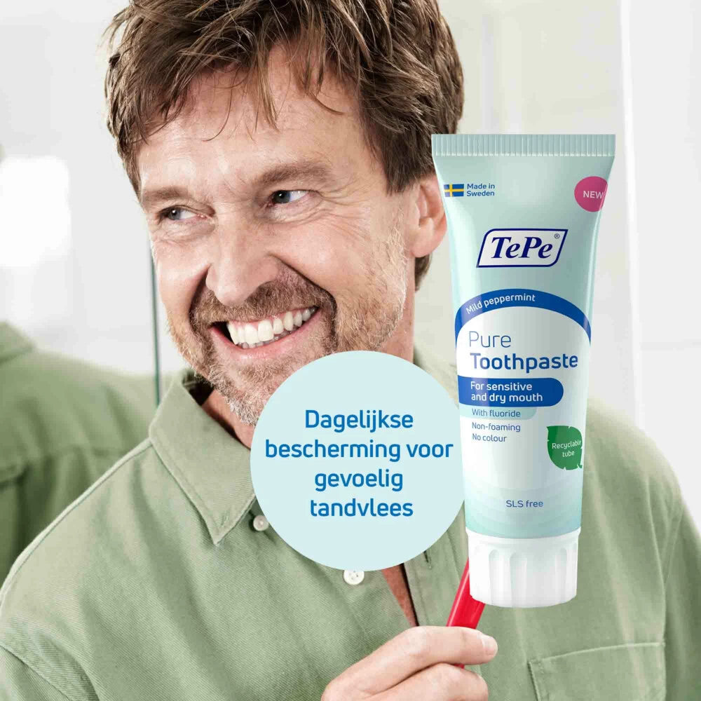 12x TePe Pure Tandpasta Mild Peppermint 4 12x TePe Pure Tandpasta Mild Peppermint - Afbeelding 2