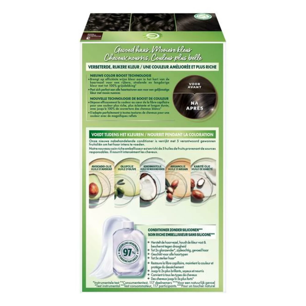 Garnier Nutrisse Crème 30 - Donkerbruin 4 Garnier Nutrisse Crème 30 - Donkerbruin - Afbeelding 2