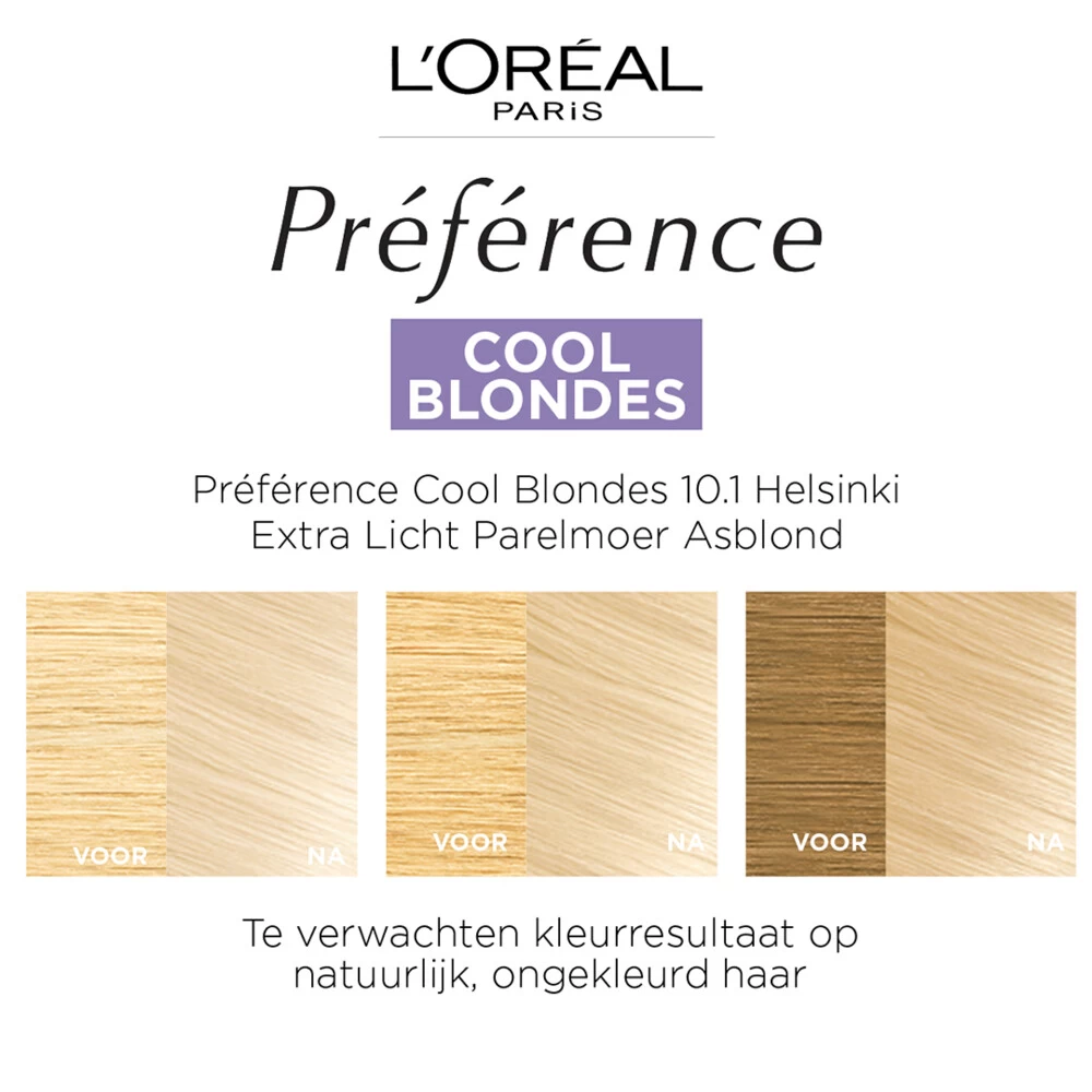 L'Oreal Lu0027Oréal Preference Haarkleuring 10.1 Helsinki - Cool Blondes 6 L'Oreal Lu0027Oréal Preference Haarkleuring 10.1 Helsinki - Cool Blondes - Afbeelding 4