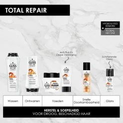6x Gliss Total Repair Brillant Tonic -Verzorgingsproducten Winkel 722941 4