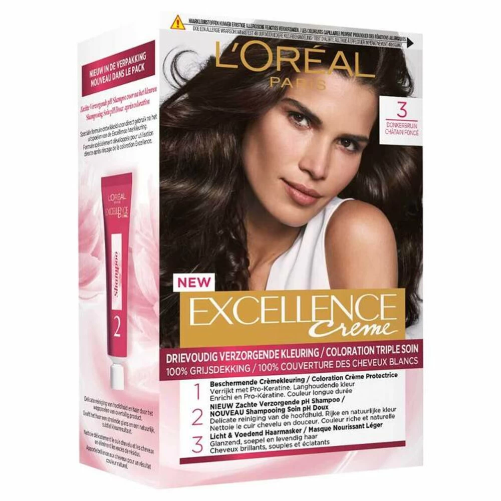 L'Oreal Lu0027Oréal Excellence Creme 3 Donkerbruin 4 L'Oreal Lu0027Oréal Excellence Creme 3 Donkerbruin - Afbeelding 2