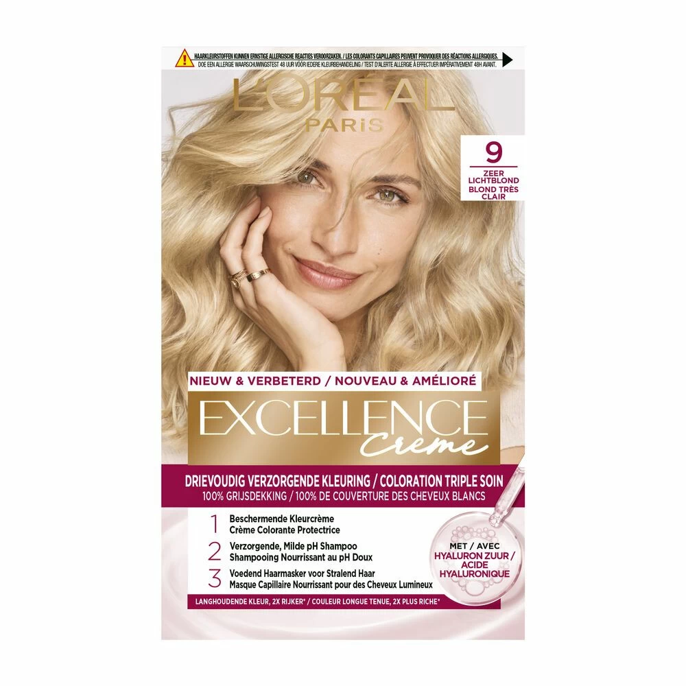 L'Oreal Lu0027Oréal Excellence Creme 9 Zeer Licht Blond 3 L'Oreal Lu0027Oréal Excellence Creme 9 Zeer Licht Blond