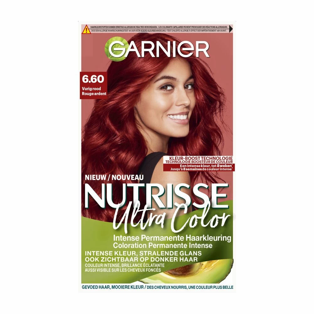 Garnier Nutrisse Ultra Color 6.60 - Vurig Rood 3 Garnier Nutrisse Ultra Color 6.60 - Vurig Rood