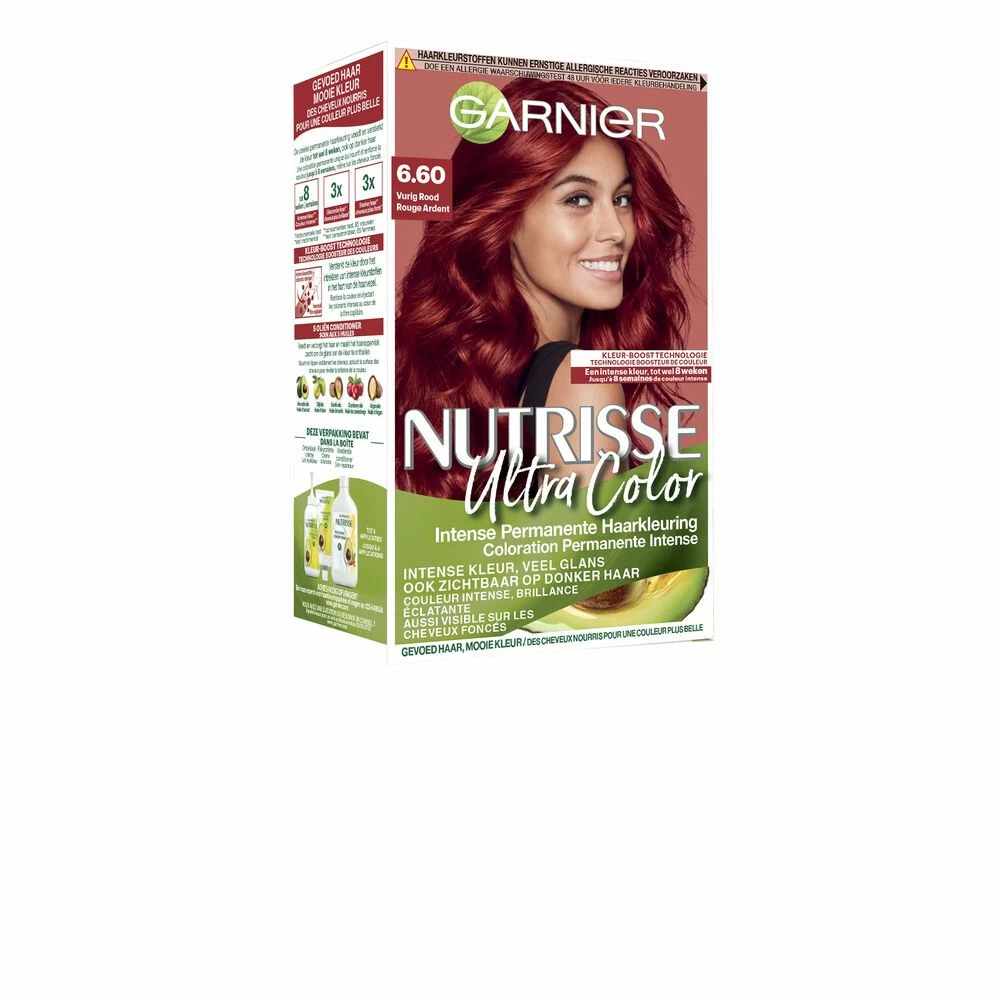 Garnier Nutrisse Ultra Color 6.60 - Vurig Rood 4 Garnier Nutrisse Ultra Color 6.60 - Vurig Rood - Afbeelding 2