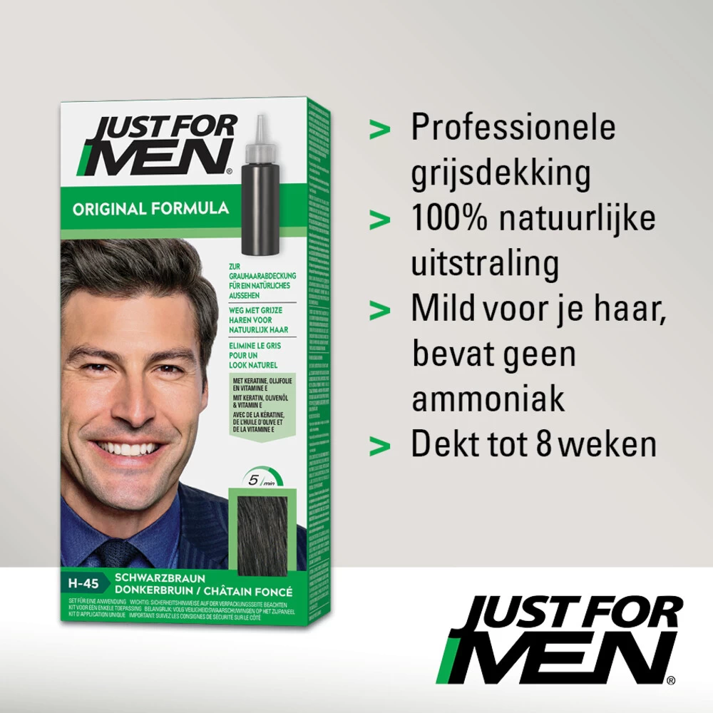 Just For Men Original Haarverf Donkerbruin 4 Just For Men Original Haarverf Donkerbruin - Afbeelding 2