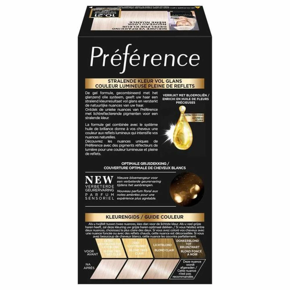 L'Oreal Lu0027Oréal Preference Haarkleuring 10.21 Stockholm - Extra Licht Parelmoer Asblond 5 L'Oreal Lu0027Oréal Preference Haarkleuring 10.21 Stockholm - Extra Licht Parelmoer Asblond - Afbeelding 3