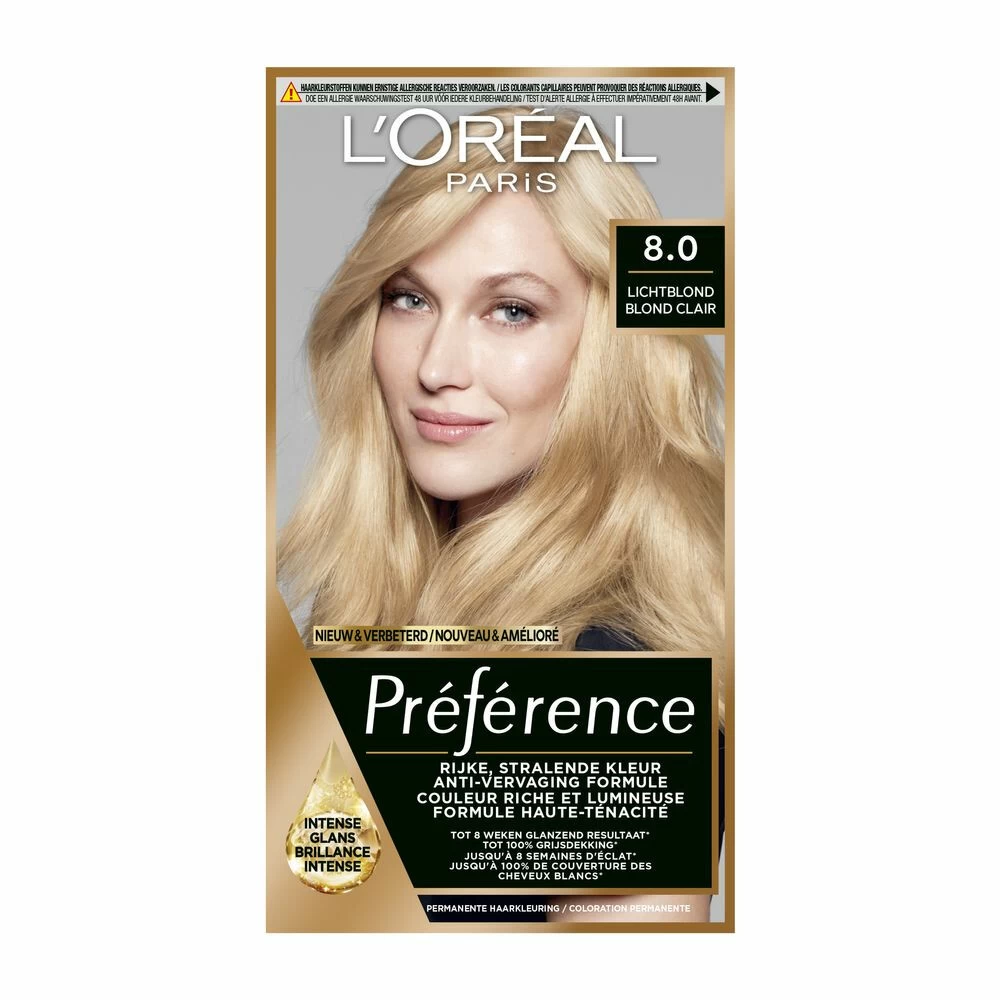 L'Oreal Lu0027Oréal Preference Haarkleuring 08 California - Lichtblond 3 L'Oreal Lu0027Oréal Preference Haarkleuring 08 California - Lichtblond