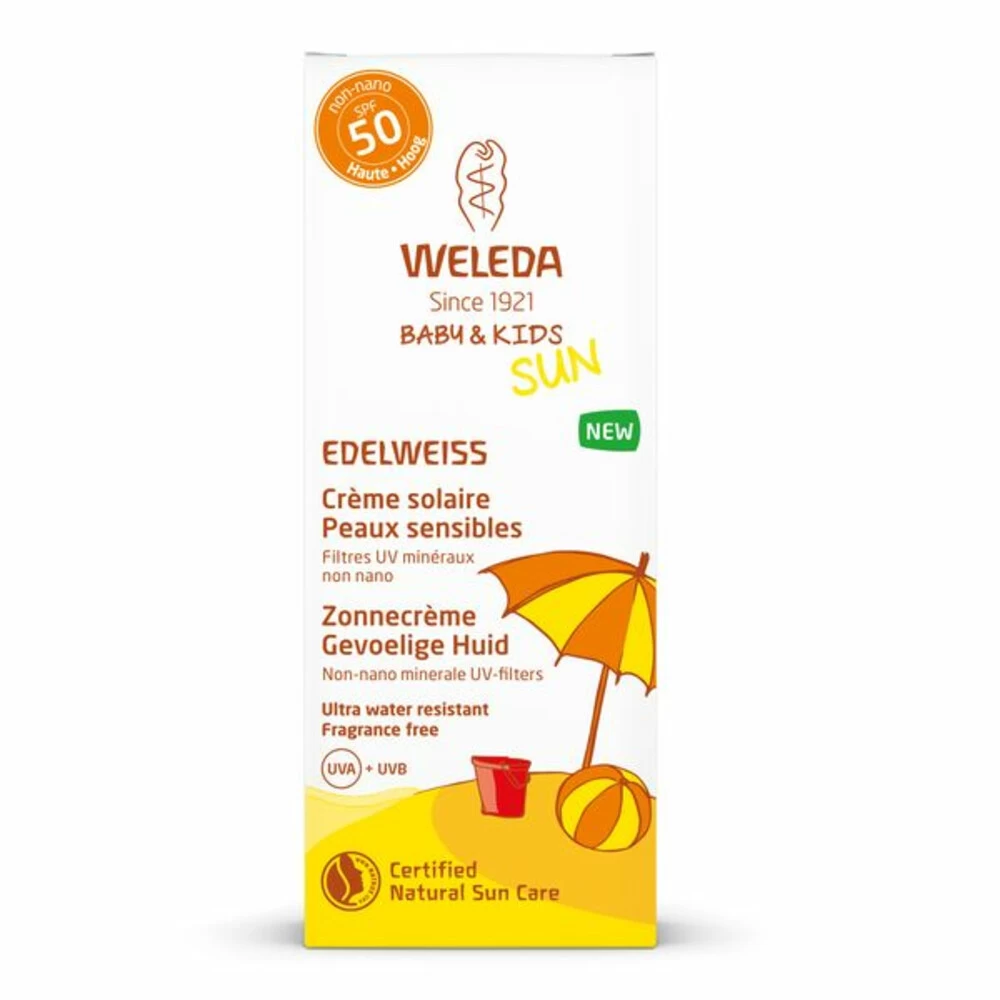 Weleda Edelweiss Zonnecreme SPF 50 Gevoelige Huid 3 Weleda Edelweiss Zonnecreme SPF 50 Gevoelige Huid