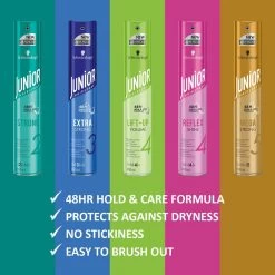6x Junior Haarspray Mega Strong 12 6x Junior Haarspray Mega Strong -Verzorgingsproducten Winkel 995250 5