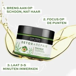 John Frieda Detox & Repair Haarmasker 9 John Frieda Detox & Repair Haarmasker -Verzorgingsproducten Winkel 996980 4